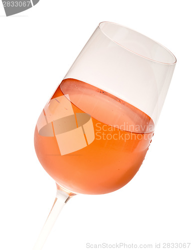 Image of Wineglass With Pink Wine