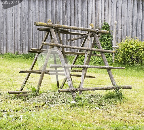 Image of old wooden rack