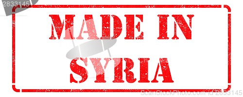 Image of Made in Syria - Red Rubber Stamp.