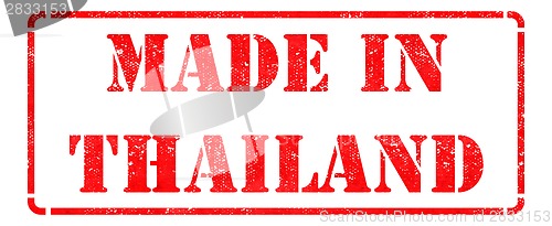 Image of Made in Thailand - Red Rubber Stamp.