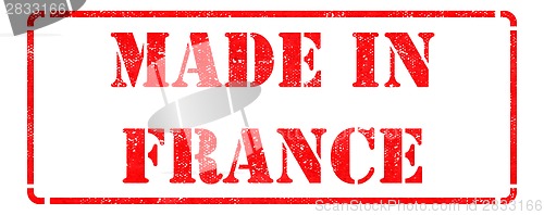 Image of Made in France - Red Rubber Stamp.