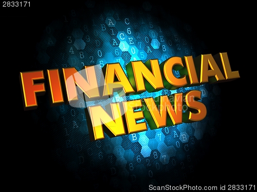 Image of Financial News - Gold 3D Words.