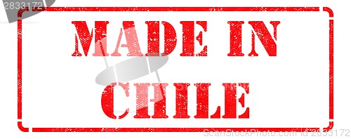 Image of Made in Chile - Red Rubber Stamp.