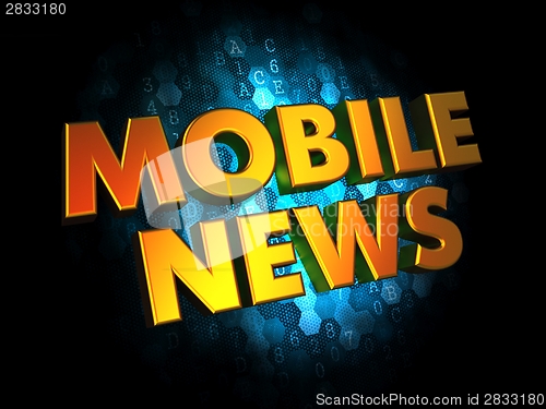 Image of Mobil News - Gold 3D Words.