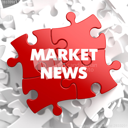 Image of Market News on Red Puzzle.