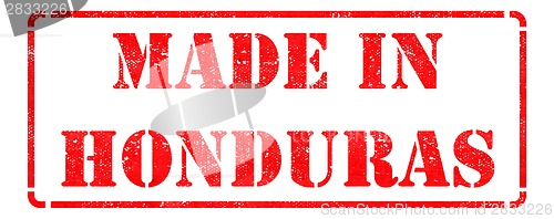 Image of Made in Honduras - Red Rubber Stamp.