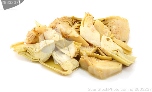 Image of Pile of artichoke heart slices