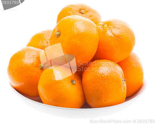Image of Tasty Sweet Tangerine Orange Mandarin Mandarine Fruit In White P