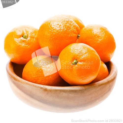 Image of Tasty Sweet Tangerine Orange Mandarin Mandarine Fruit In Wooden 