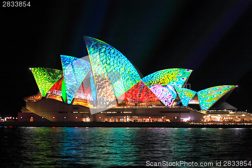 Image of Vibrant colours on the Sydney Opera House
