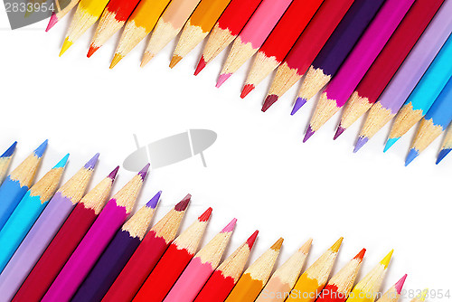 Image of Color pencils isolated on white background