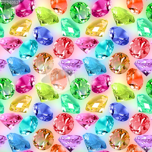 Image of Seamless pattern of motley crystals