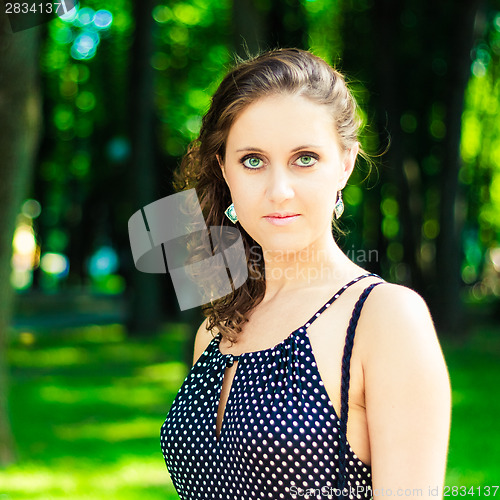 Image of Beautiful caucasian girl portrait