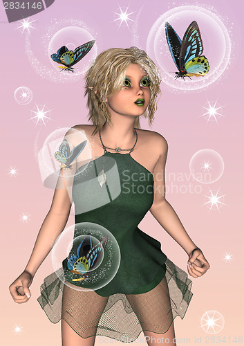 Image of Fairy and Butterflies