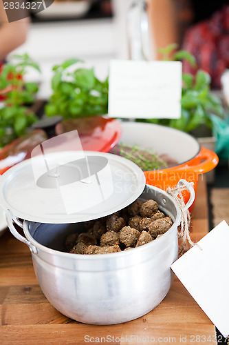 Image of Meatballs in pot