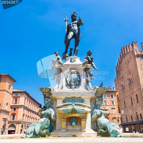 Image of Fountain of Neptune, Bologna, Italy.