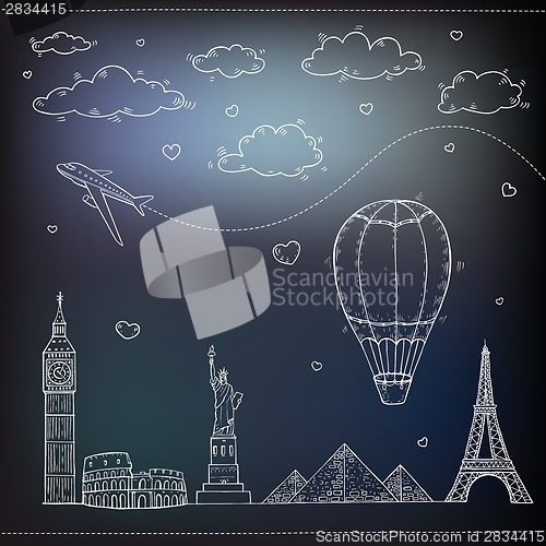 Image of Travel and tourism background.
