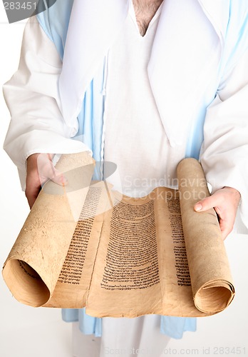 Image of Bible scroll on gevil parchment