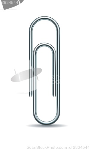 Image of Paper clip. Vector