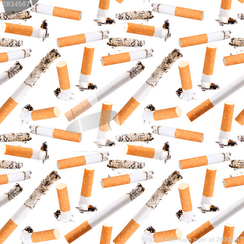 Image of Seamless pattern of cigarette butt