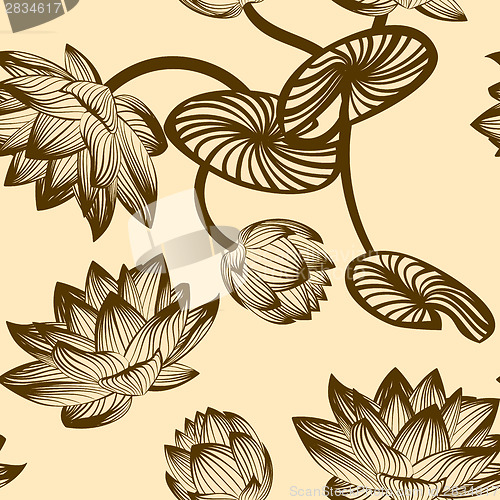 Image of Seamless vector floral pattern