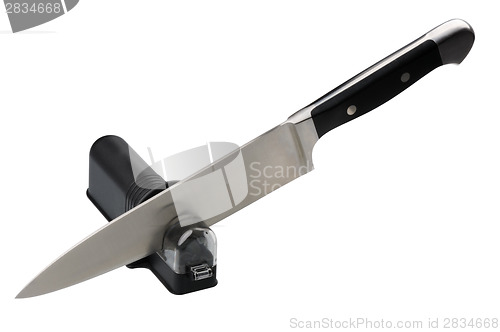 Image of Knife and knife sharpener 