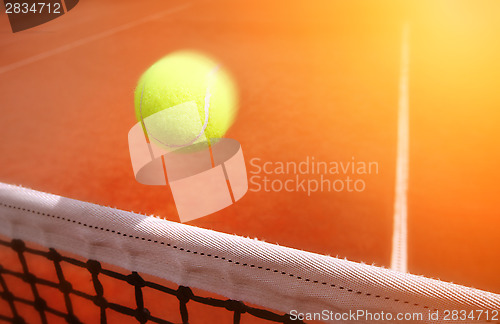 Image of 	Tennis balls on Court