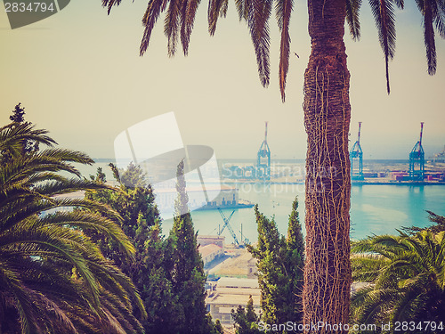 Image of Retro look Harbour Genoa Italy