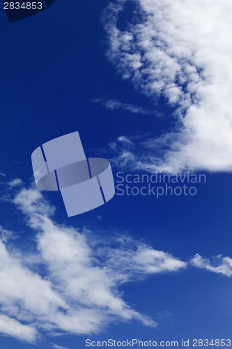 Image of Blue sky with clouds in windy day
