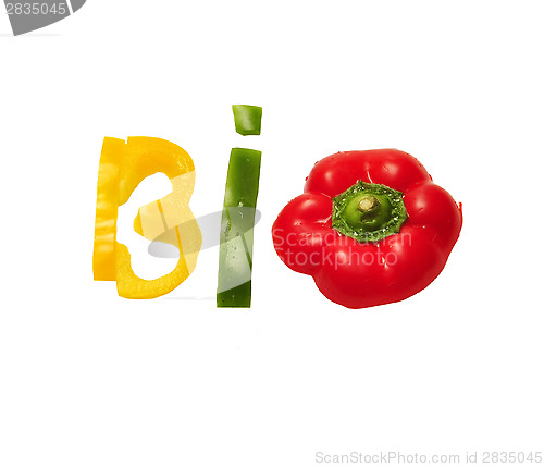 Image of bio food text