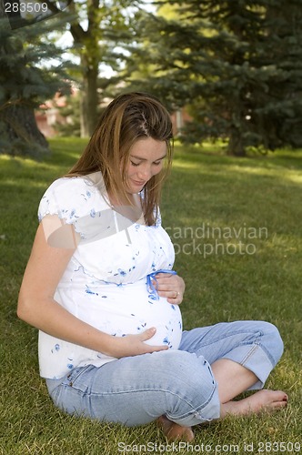 Image of Happy pregnant woman