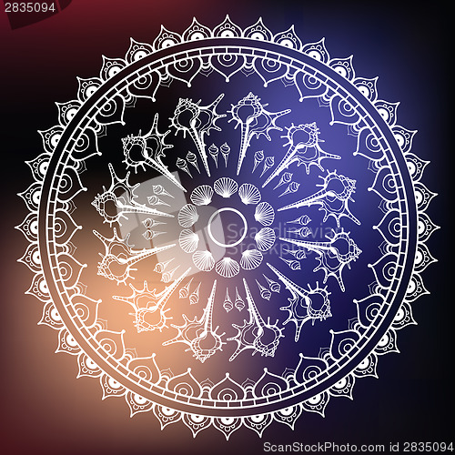 Image of Mandala made of Seashells.