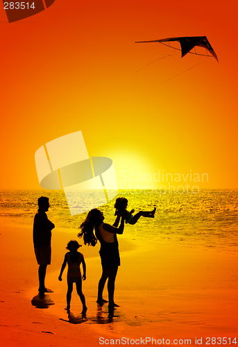 Image of Family and a kite