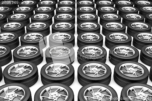 Image of Car wheels