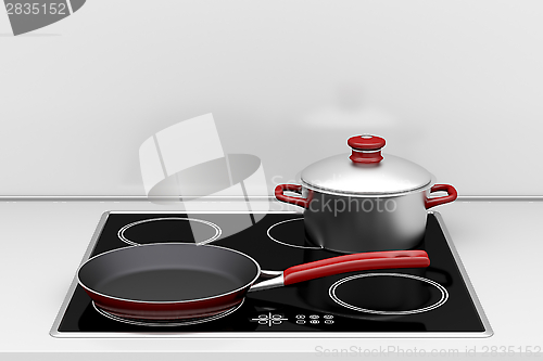 Image of Pot and frying pan