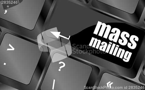 Image of Marketing concept: computer keyboard with word Mass Mailing
