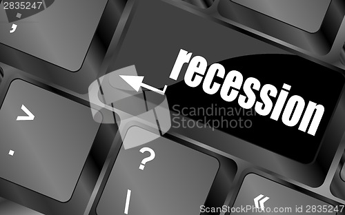 Image of recession button on computer keyboard key