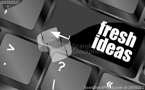 Image of fresh ideas button on computer keyboard key