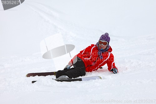 Image of Skier Fallen