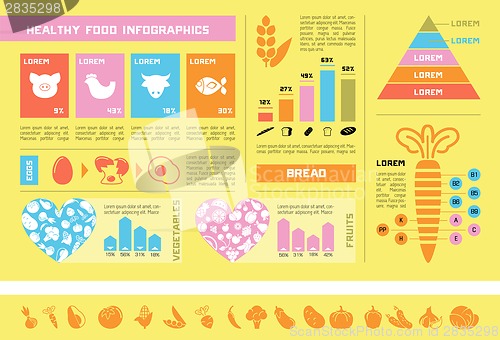 Image of Healthy Food Infographic Template.