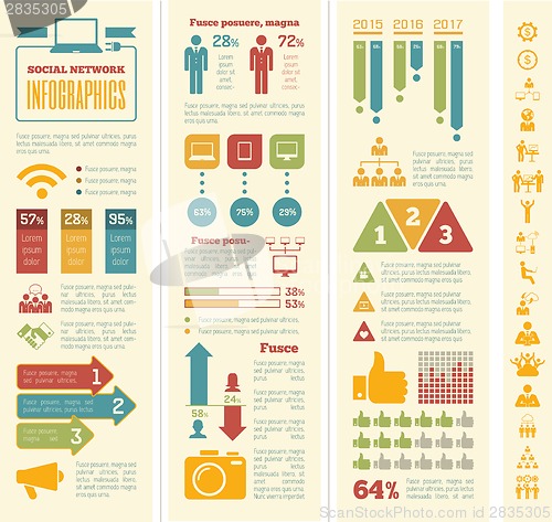 Image of Social Media Infographic Template.