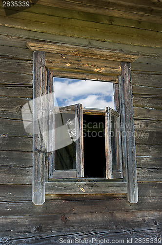 Image of Window of old wooden house