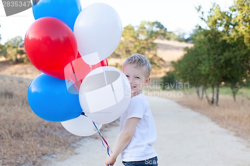 Image of boy celebrating 4th of July