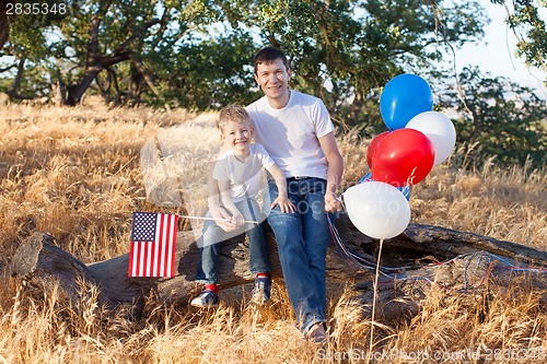 Image of family celebrating 4th of July