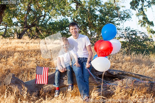 Image of family celebrating 4th of July