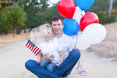Image of family celebrating 4th of July