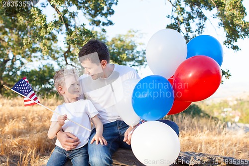 Image of family celebrating 4th of July