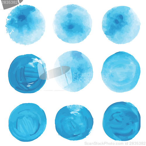 Image of Watercolor circles set.