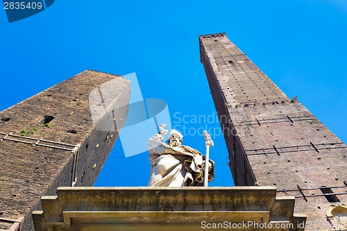 Image of Asinelli Tower, Bologna, Italy.