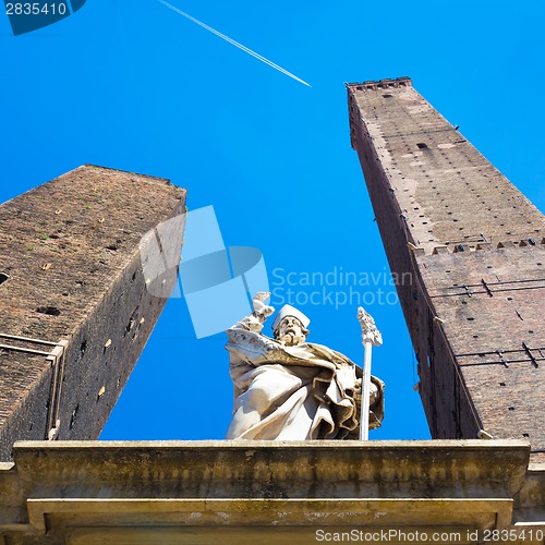 Image of Asinelli Tower, Bologna, Italy.